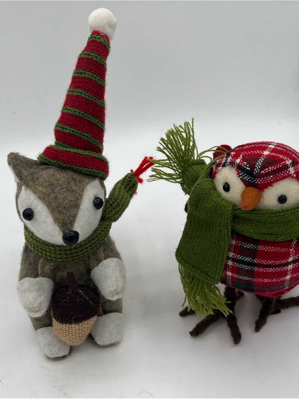 Wondershop winter Christmas squirrel &2013 feathery friend owl decorative set